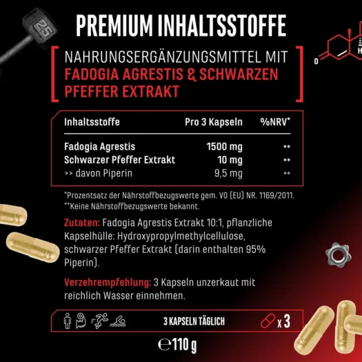 GEN <br>Fadogia Agrestis - 180 cápsulas - Imagen 3