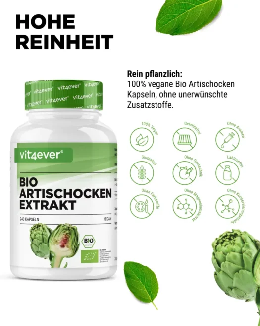 Vit4ever <br>Extrait d'artichaut bio - 240 gélules (Kopie) – Image 4