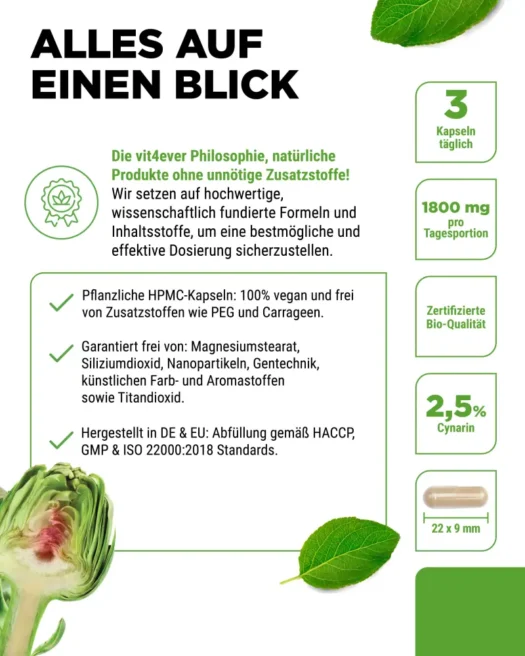 Vit4ever <br>Extrait d'artichaut bio - 240 gélules (Kopie) – Image 5