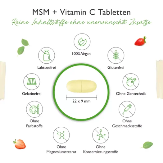 Vit4ever <br>MSM + Vitamina C 1000 mg - 365 comprimidos - Imagen 4