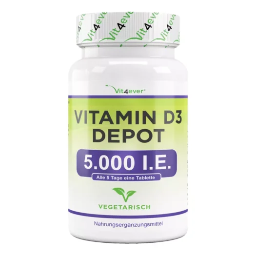 Vit4ever <br>Vitamine D3 5000 I.U. - 500 tabletten