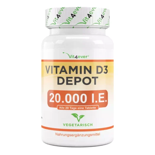 Vit4ever <br>Vitamine D3 20000 I.U. - 240 tabletten