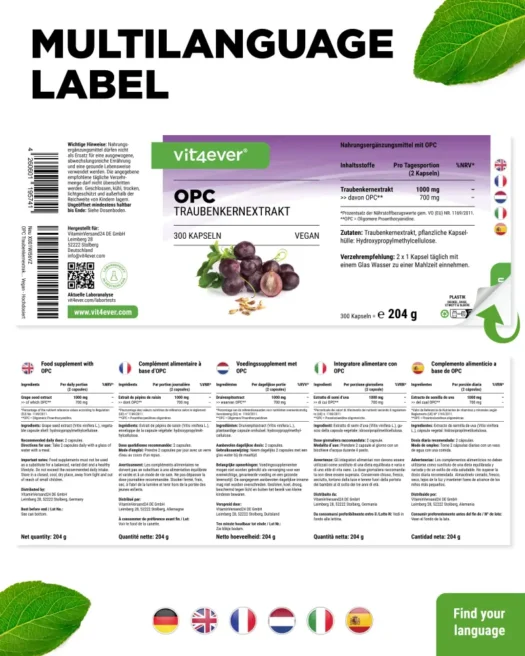 Vit4ever <br>OPC Pure - 300 cápsulas - Imagen 3