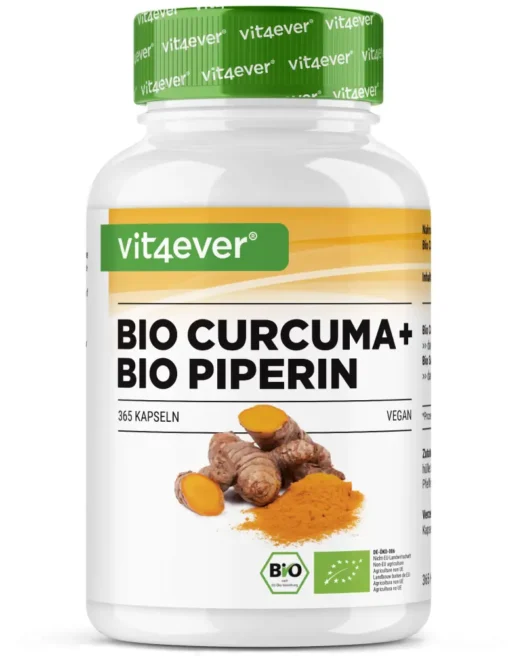 Vit4ever <br>Cúrcuma ecológica - 365 cápsulas