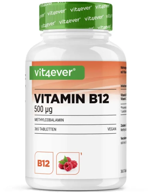 Vit4ever <br>Vitamina B12 - 365 pastillas - diferentes sabores