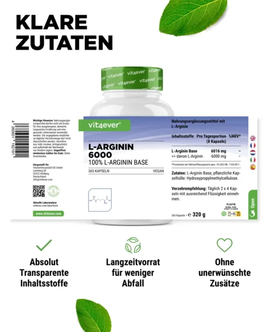 Vit4ever <br>L-Arginina Intenso - 365 capsule - immagine 2