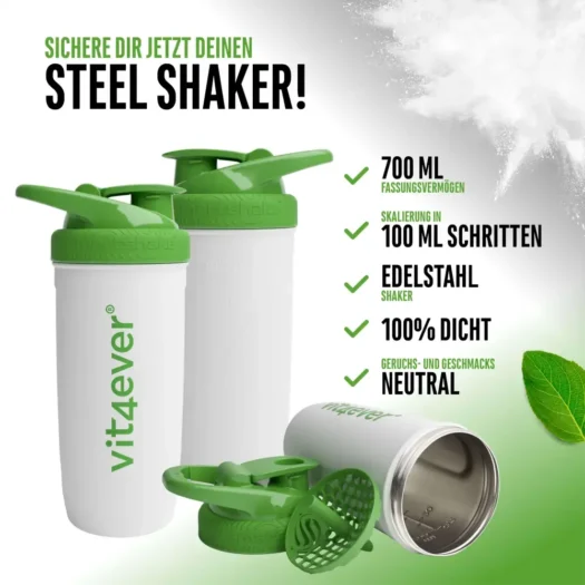 Vit4ever <br>Shaker bianco - 600 ml (Kopie) - immagine 2