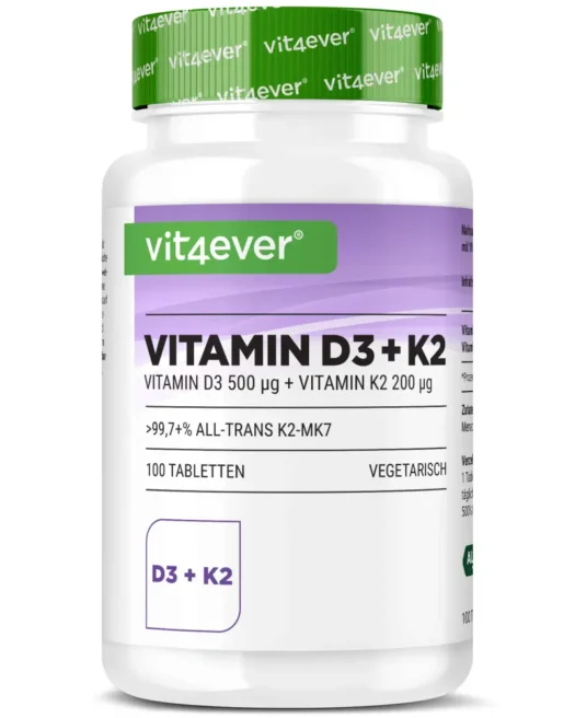 Vit4ever <br>Vitamine D3 10 000 UI + K2 - 180 comprimés (Kopie)