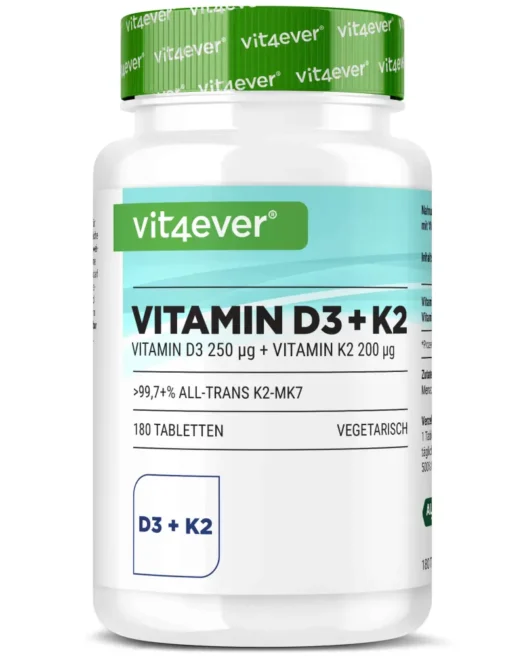 Vit4ever <br>Vitamina D3 10000 UI + K2 - 180 compresse