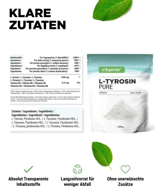 Vit4ever <br>L-Tirosina - 500 g - immagine 2