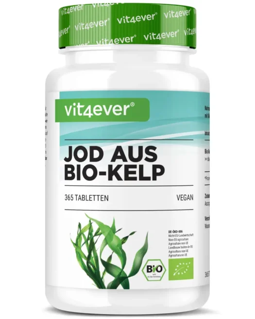 Vit4ever <br>Extracto de algas orgánicas (yodo natural) - 365 comprimidos