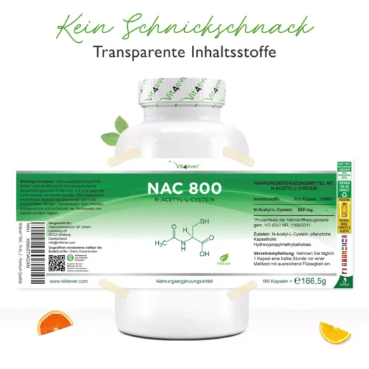 Vit4ever <br>NAC - N-Acetil L-Cisteína 180 cápsulas - diferentes variantes - Imagen 2