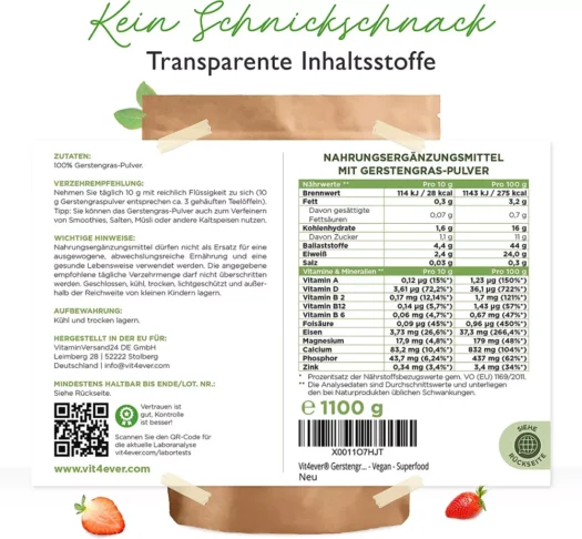 Vit4ever <br>Cebada forrajera - 1100 g - Imagen 2