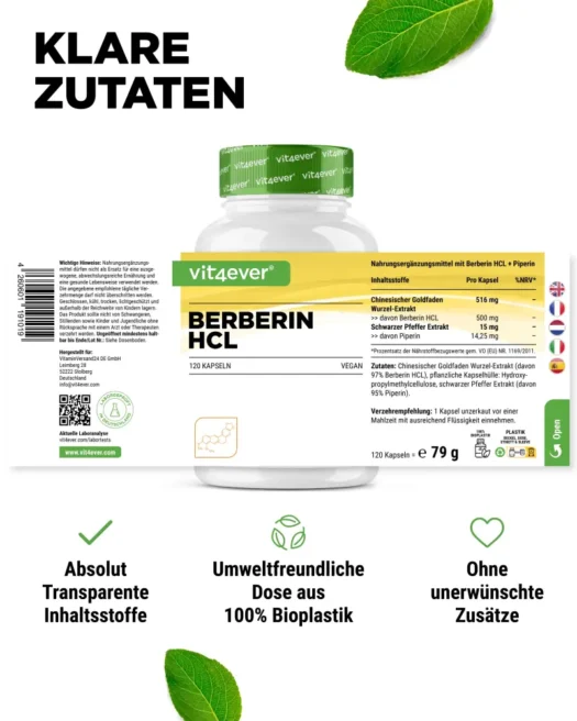 Vit4ever <br>Berberina HCL Intenso - 120 capsule - immagine 2