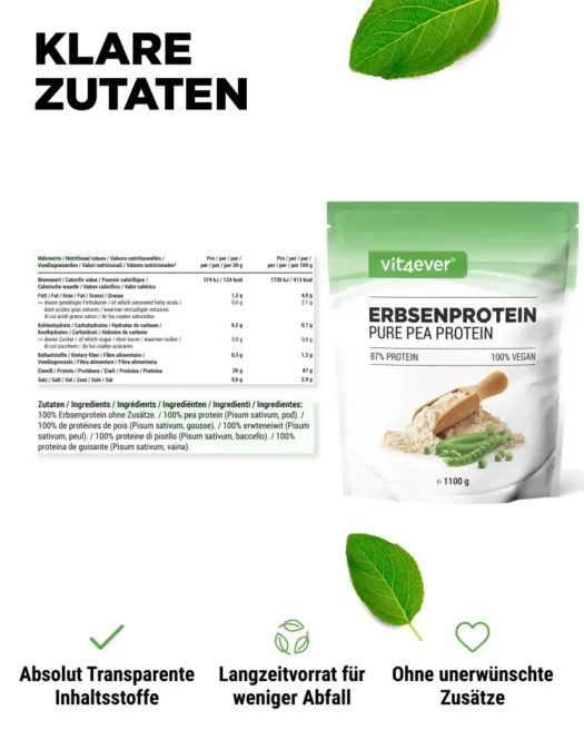 Vit4ever <br>Proteína de guisante - 1100 g - Imagen 2