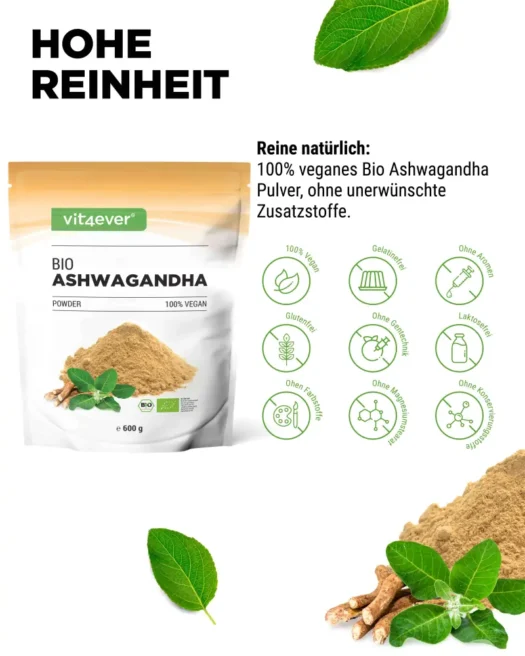 Vit4ever <br>Ashwagandha ecológica - 600 g - Imagen 4