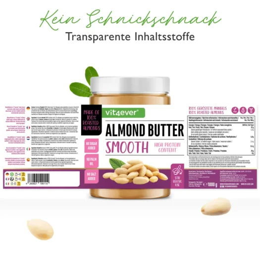 Vit4ever <br>Mantequilla de almendra blanca - 1000 g - Imagen 3