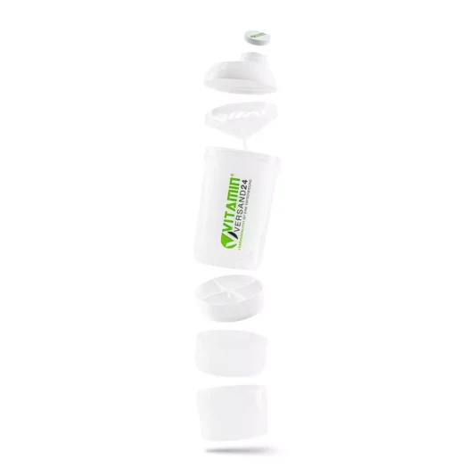 Vit4ever <br>Shaker 600 ml + 2 compartimenten - Afbeelding 2