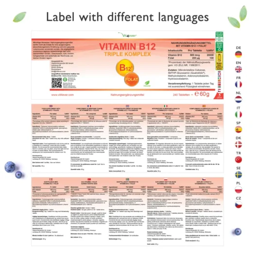 Vit4ever <br>Complejo triple de vitamina B12 - diferentes cantidades - Imagen 3
