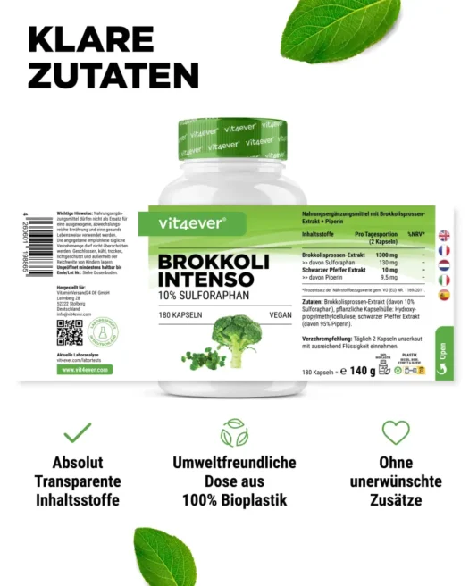 Vit4ever <br>Brócoli Intenso Extracto - 180 cápsulas - Imagen 2