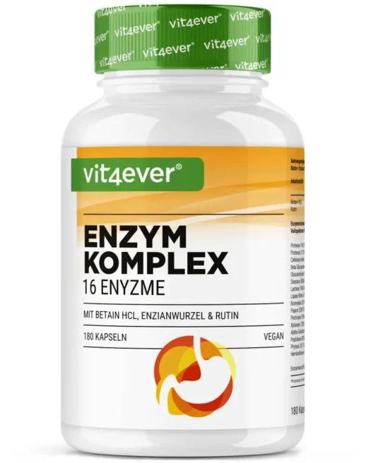 Vit4ever <br>Complejo enzimático - 180 cápsulas