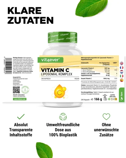 Vit4ever <br>Complejo liposomal de vitamina C - 240 cápsulas - Imagen 2