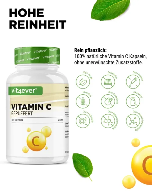 Vit4ever <br>Vitamina C tamponata - 365 capsule - immagine 4