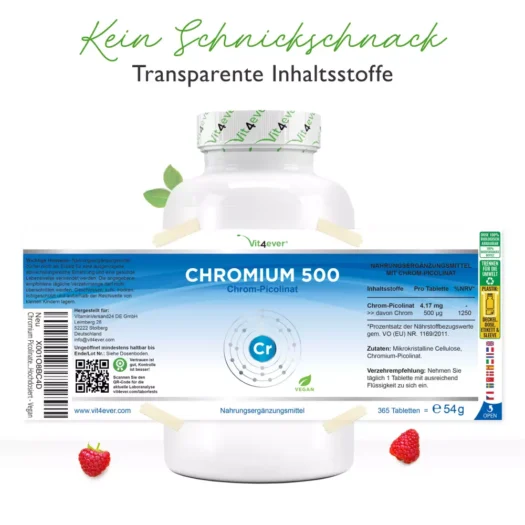 Vit4ever Chromium - 365 Tabletten - 500 µg – Bild 2