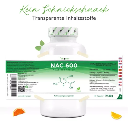 Vit4ever <br>NAC 800 - N-acetil L-cisteína - 240 cápsulas - Imagen 3