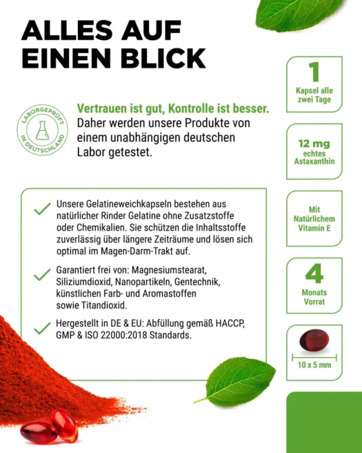 Vit4ever <br>Astaxanthin - 60 Kapseln – Bild 5