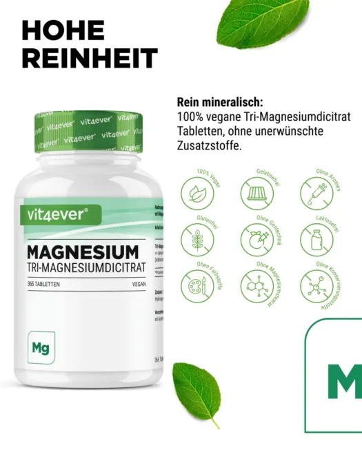 Vit4ever Tri-Magnesiumdicitrat - 365 Tabletten – Bild 4