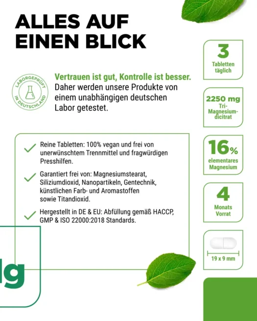 Vit4ever Tri-Magnesiumdicitrat - 365 Tabletten – Bild 5
