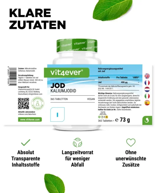 Vit4ever <br>Yodo - 365 comprimidos - Imagen 2