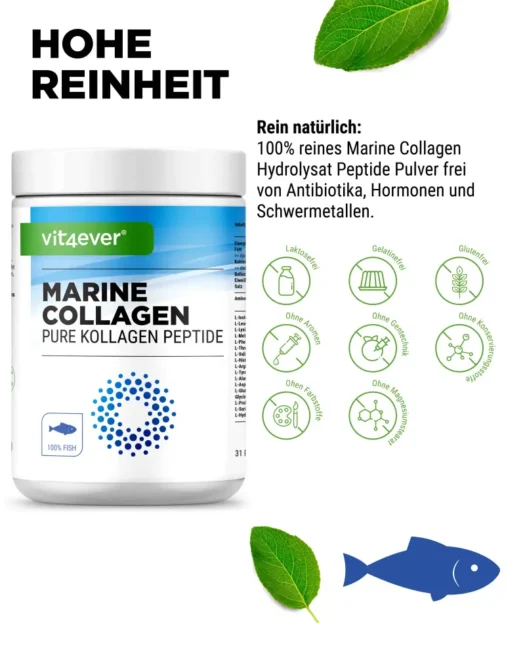 Vit4ever <br>Marine collageen (vis) - 500 g - Afbeelding 4