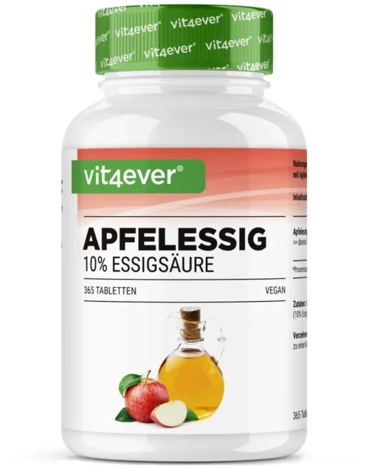 Vit4ever <br>Vinagre de sidra de manzana - 365 comprimidos