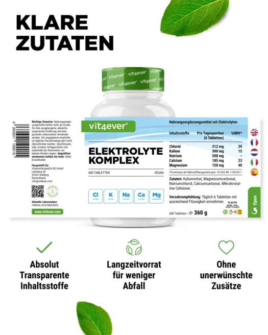 Vit4ever <br>Elektrolyte Komplex - 600 Tabletten – Bild 2
