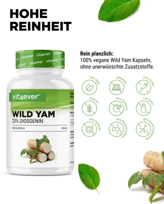 Vit4ever <br>Wild Yam - 365 Kapseln – Bild 4