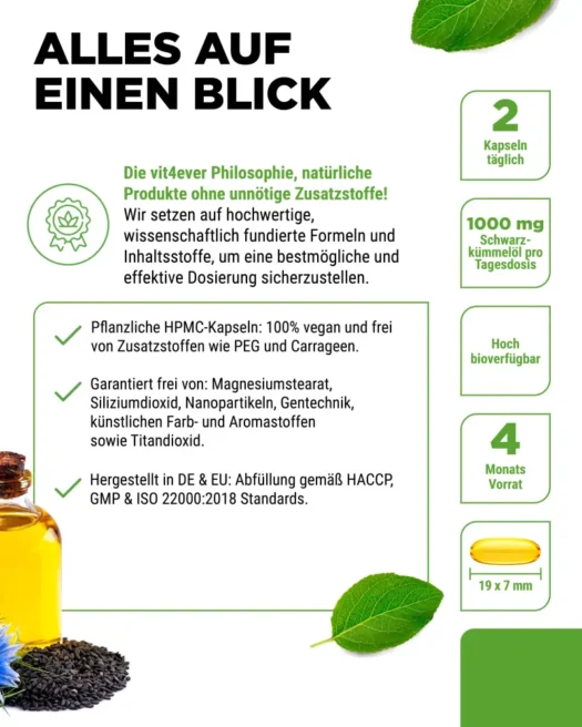 Vit4ever <br>Huile de cumin noir bio - 240 gélules – Image 5