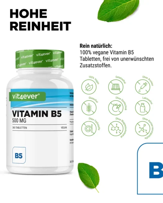 Vit4ever <br>Vitamine B5 - 365 comprimés – Image 4