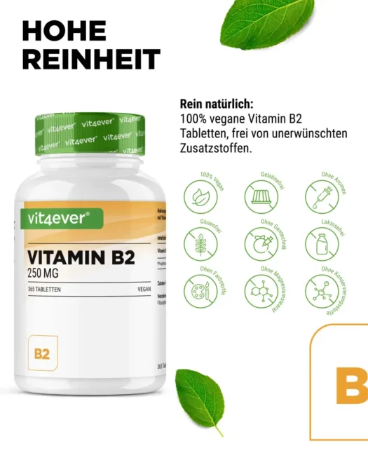 Vit4ever <br>Witamina B2 - 365 tabletek - obrazek 4