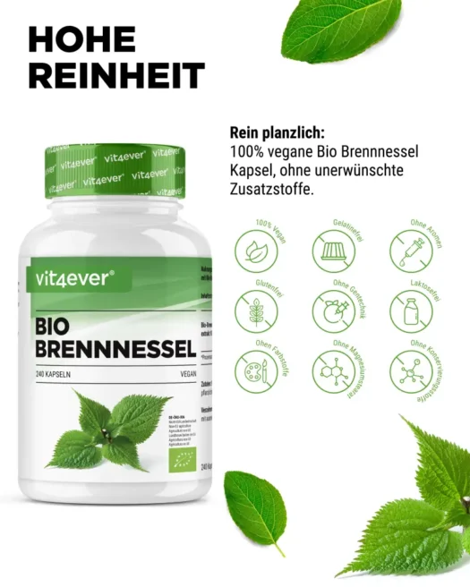 Vit4ever <br>Estratto di ortica biologico - 240 capsule - immagine 4