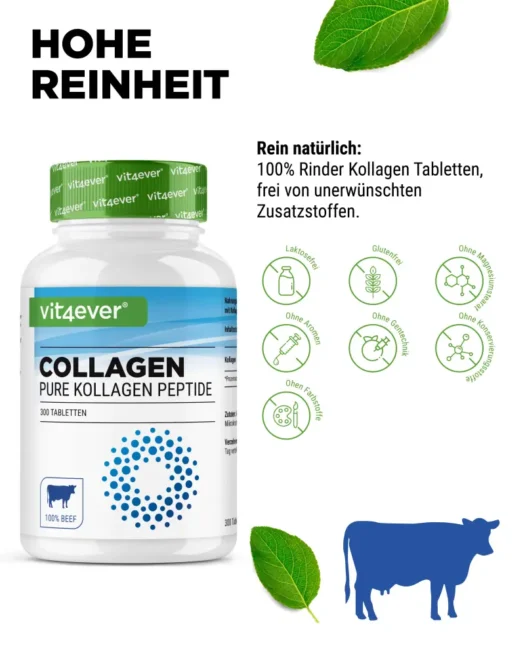 Vit4ever <br>Peptidi di collagene - 300 compresse - immagine 4
