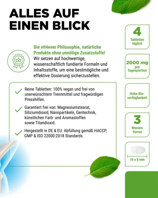 Vit4ever <br>Glucosamina + Condroitina + MSM - 365 compresse - immagine 5