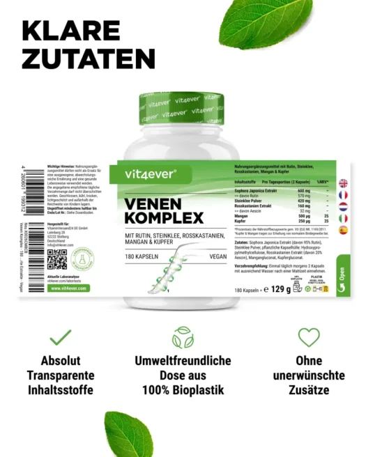 Vit4ever <br>Complexe veineux - 180 gélules – Image 2