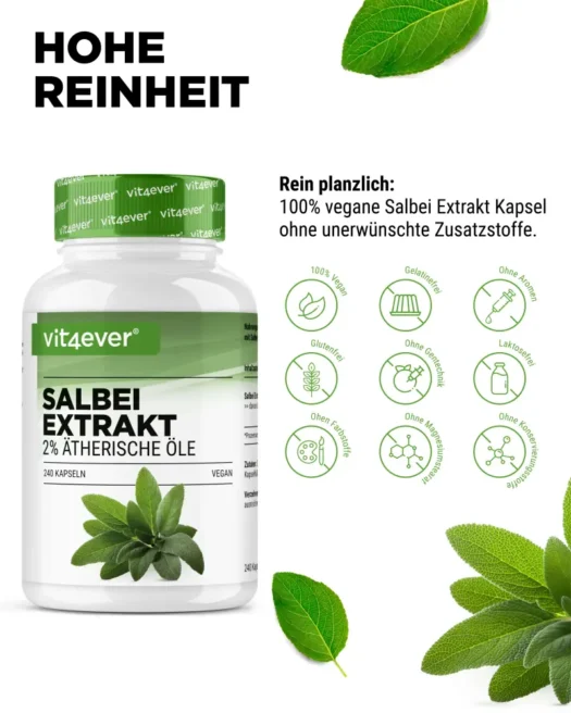 Vit4ever <br>Estratto di salvia - 240 capsule - immagine 4