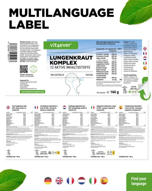 Vit4ever <br>Lung Complex - 180 capsules - Image 4