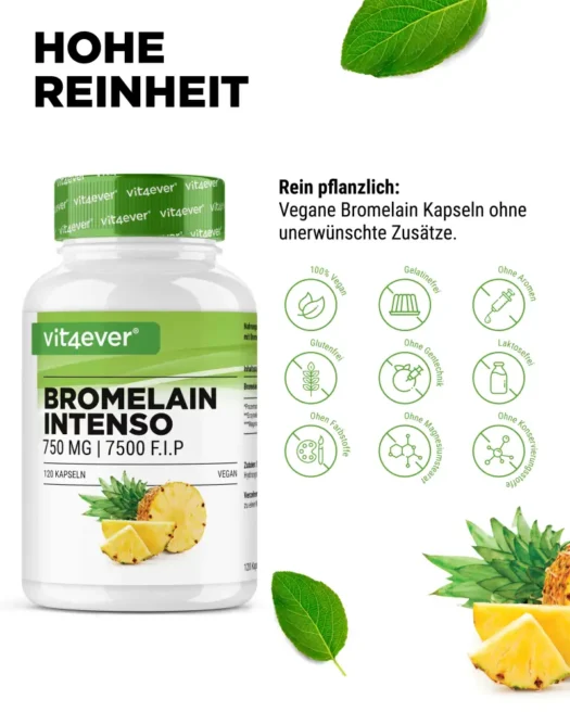 Vit4ever <br>Bromelain Intenso 7500 F.I.P - 120 Kapseln – Bild 4