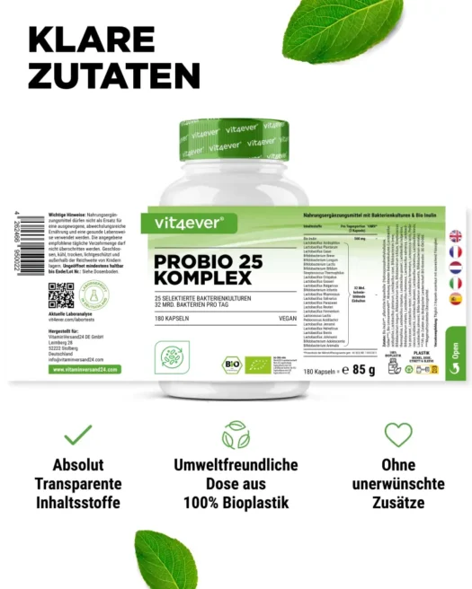 Vit4ever <br>Complejo Probio 25 - 180 cápsulas - Imagen 2