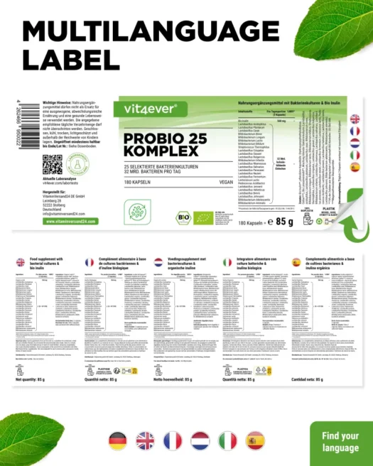 Vit4ever <br>Complejo Probio 25 - 180 cápsulas - Imagen 3