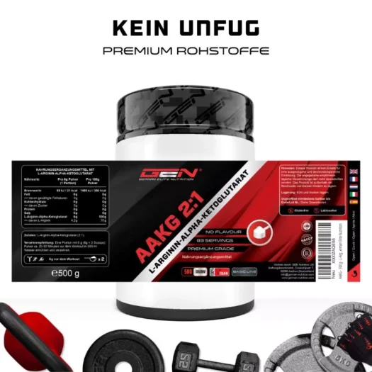 GEN <br>AAKG - L-Arginine-Alpha-Ketoglutarate 2:1 - 500 g - Image 2